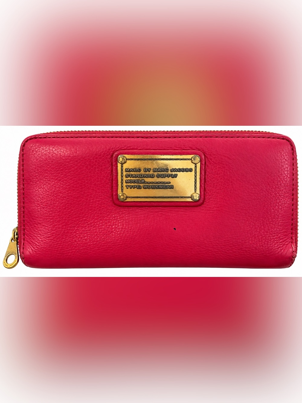 Marc by Marc Jacobs Red Zip-Around Wallet